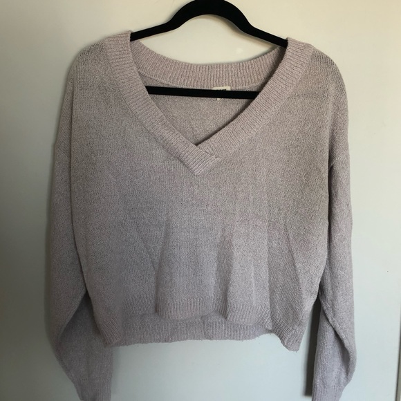Garage Lavender V Neck Sweater - Picture 1 of 2